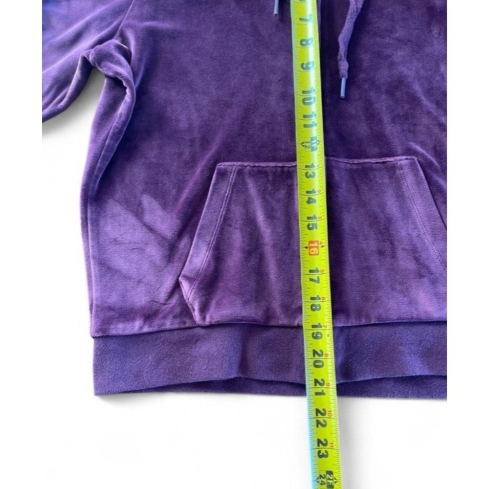 Victorias Secret Pink Zip Up Velvet Hoodie Maroon Women's Small - Picture 7 of 8